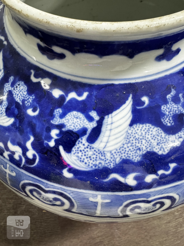 清 青花缠枝莲纹罐 - 图8